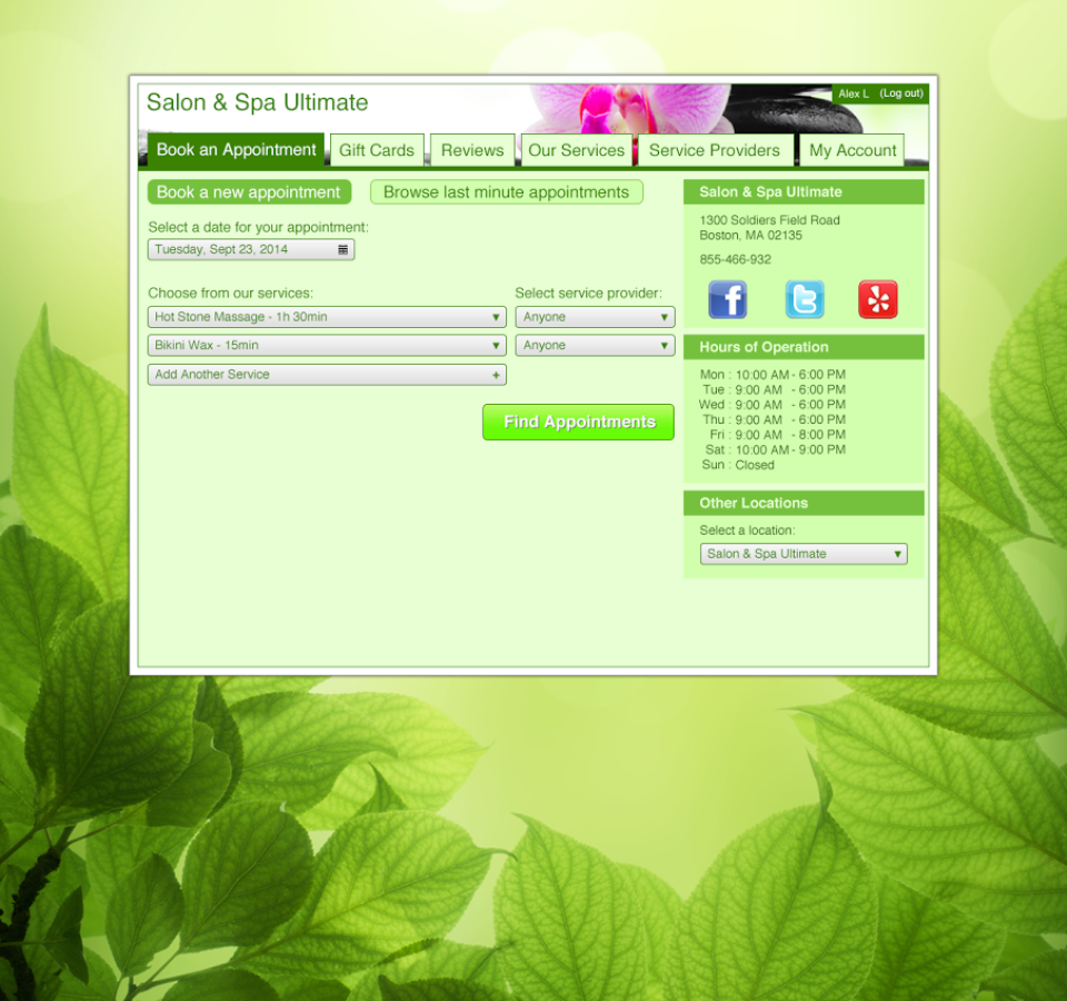 screenshot of Salon Ultimate